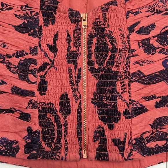 🩷 Anthropologie Ruched Toile Floral Print Halter Top 🩷 - Picture 9 of 12